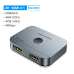 Vention 8K HDMI Splitter 4K144Hz 2 In 1 Out for TV Xiaomi Xbox SeriesX PS5 HDMI Cable Monitor Projector HDMI 2.1 Switch Switcher