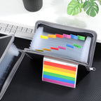2Pcs Accordion File Folder Receipt Organizer Multi-Layer Large Capacity Plastic Expanding Document Holder Small File Organizer