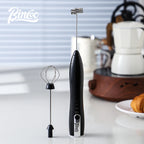 Bincoo-Electric Coffee Milk Maker, Handheld Household Mixer, Adjustable Double-Headed Gear