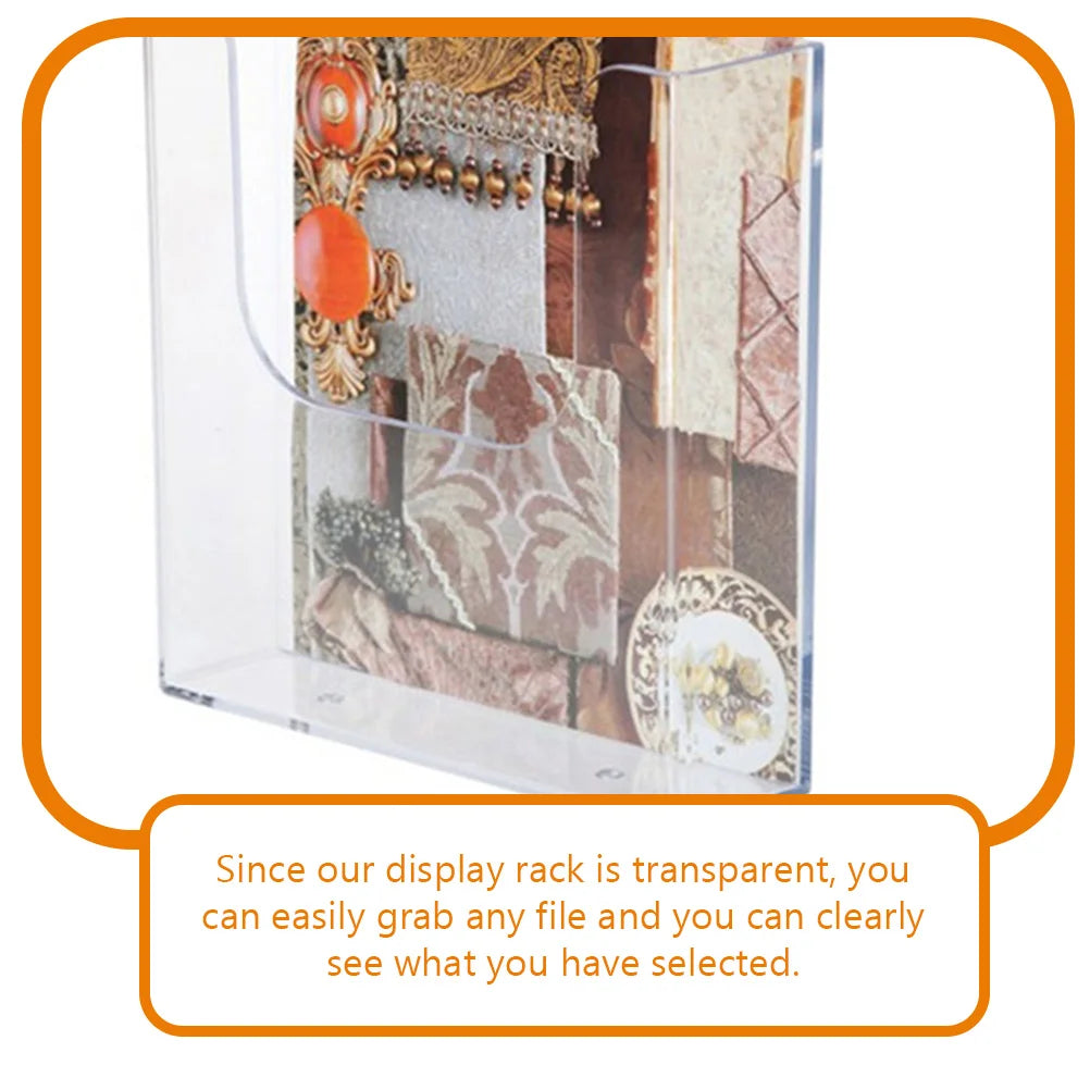 Wall-Mounted Document Organizer Practical Plastic File Holder File Paper Rack Wall Mounted/Hanging Document Paper Organizer