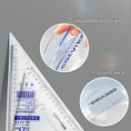 2Pcs/Set Multifunctional Triangle Ruler 30/45 Degree Measurement Angle Isosceles Triangle Ruler Geometry Students Drafting Tool