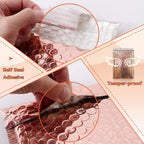Holographic Pink Bubble Mailers Self Seal Padded Envelopes Waterproof Shipping Bags for Small Business