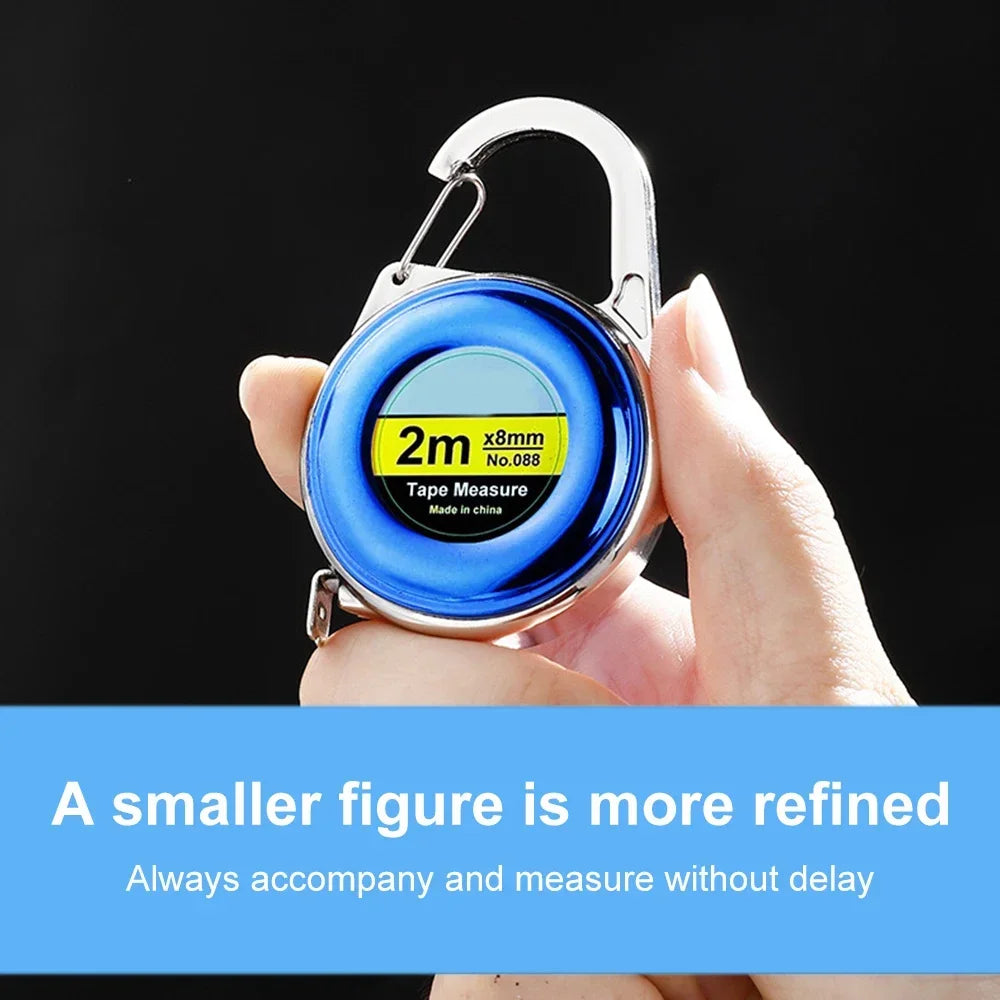 Retractable Keychain Tape Measur Portable Mini Centimeter Inch Retractable Ruler Roulette 2 Meter Measure Tape Gift
