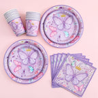Butterfly Birthday Party Decoration  Butterfly Party Disposable Tableware Paper Cup Plate Birthday  Party
