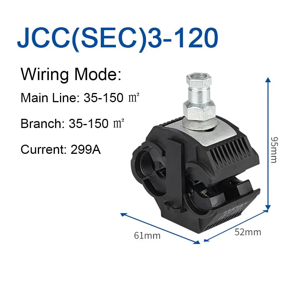 New 63A/75A Insulation Piercing Connector No-Peeling Cable Cable Clips T Shape Wiring Accessories Piercing Connector Clamp