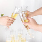 100pcs 5oz Disposable Cups Sparkling Champagne Bar Cups Plastic Champagne Flutes Clear Toasting Glasses for Weddings Party