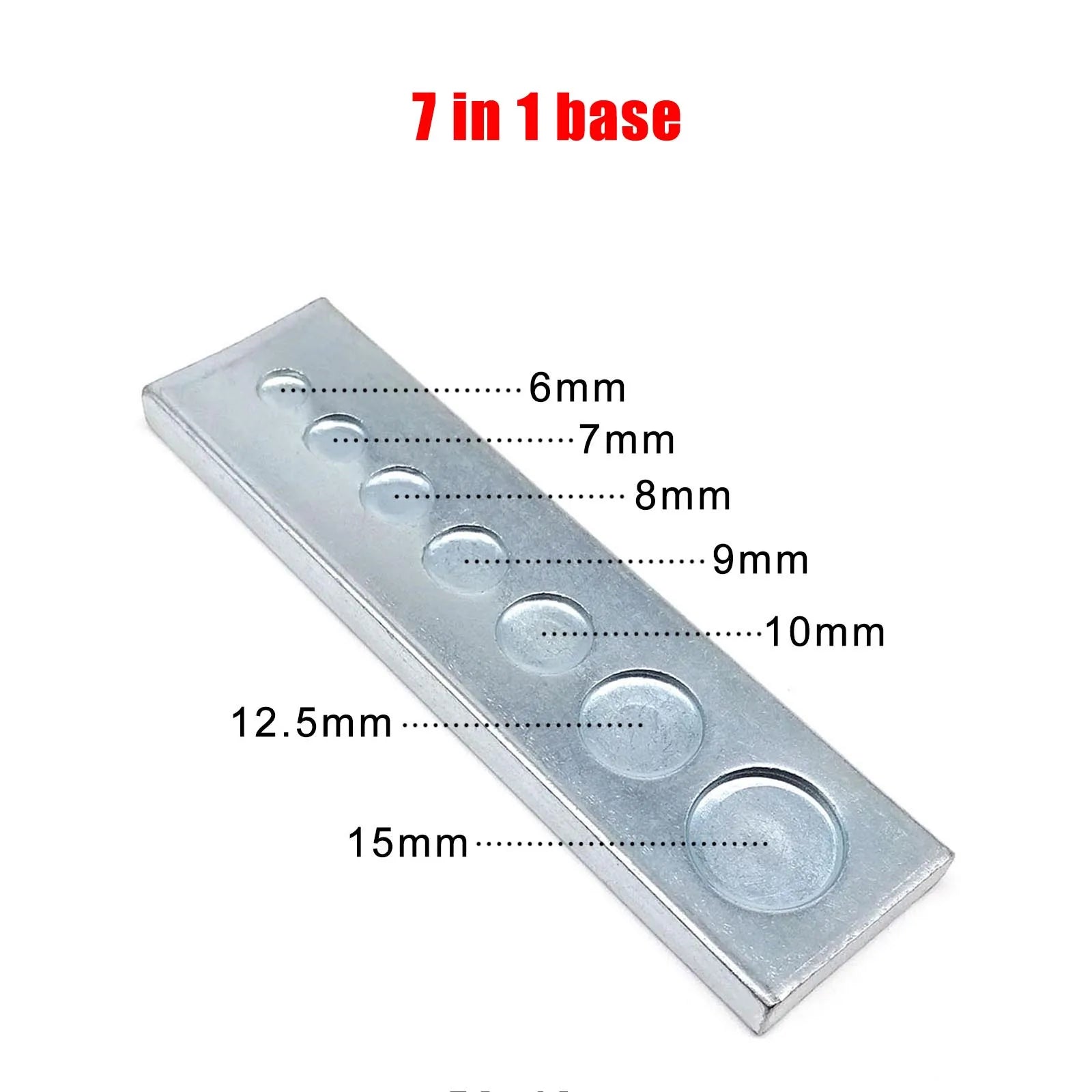 3mm to 15mm Dia Rivet Punch Tool Rod for Metal Decorative Mushroom Domed Semi Ball Half Round Nailhead Spike Stud DIY 45# Steel