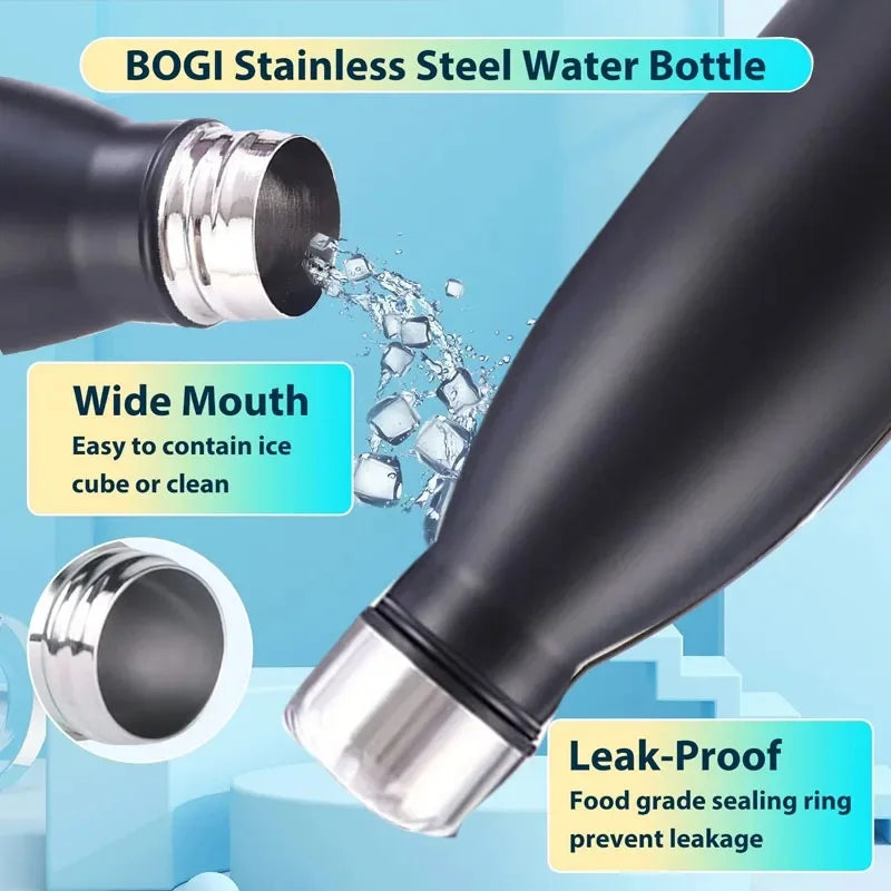 500/750ml Stainless Steel Thermos Cup Double-wall Thermal Insulation Vacuum Flasks Bottle Insulated Coffee Cup Outdoor