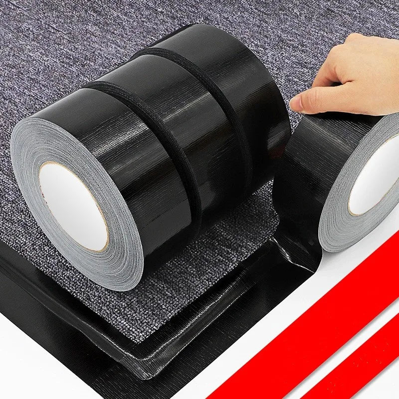 Black Super Adhesive Fabric Duct Tape Electric bicycle seat repair tarpaulin repair Black Cloth-based Adhesive Tape Packing tape