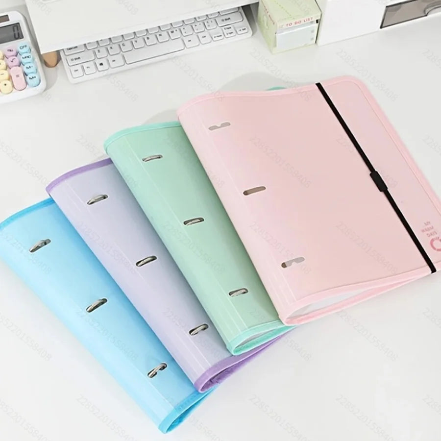 1pc Multi-Function 3 Hole Loose Leaf Folder, Binder Design Storage Book, Large Capacity Document Booklet