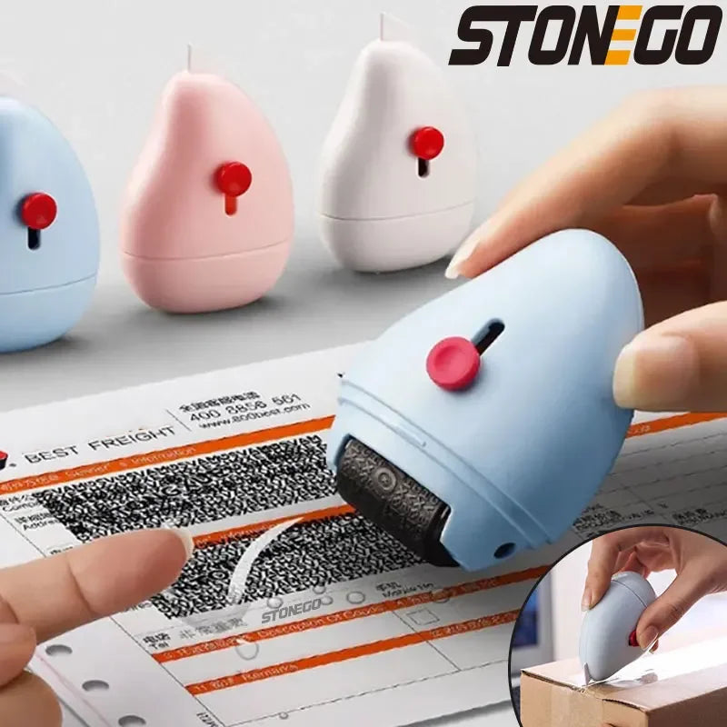 2 in 1 Reusable Box Opener Roller Identity Theft Protection Stamp for Identity Privacy Confidential Data Protection Rolling Stam