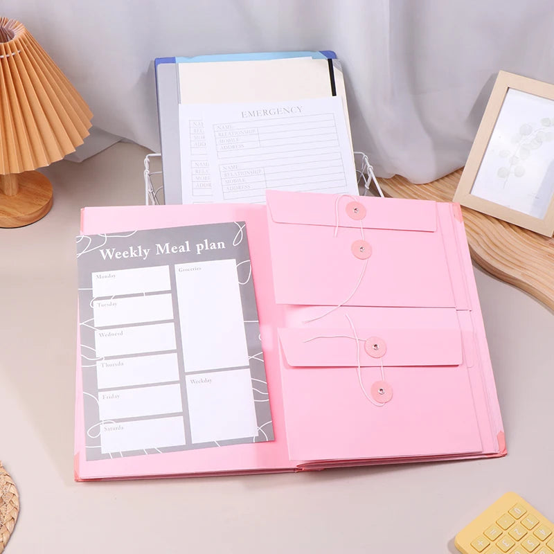 In Case I Go Missing Binder Folio Document Organizer Expanding File Folder Pockets Accordion Document Organizer Pocket Organ