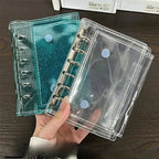 The New High-value Transparent A7 Three-fold Hand Ledger Loose-leaf Detachable Student Portable Note-taking Diary Hand Ledger