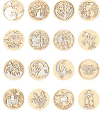 Star Sky Lotus Rose Pattern Wax Seal Stamp Retro Sealing Wax Stamp Replace Head Flowers Leaf Decorate Gift