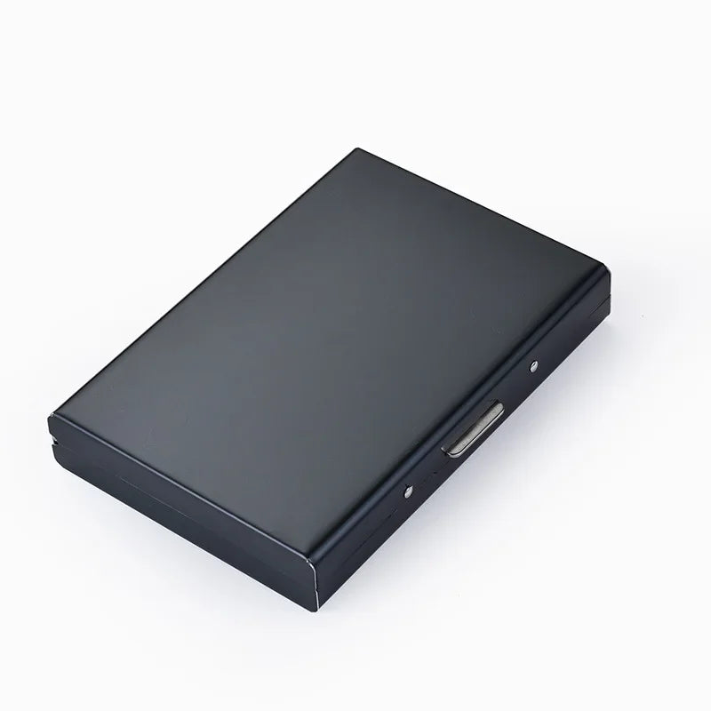 Stainless Steel RFID Anti-Theft Card Holder, Ultra Thin Anti-Demagnetization Metal Wallet, Portable Credit Purse for Men Women