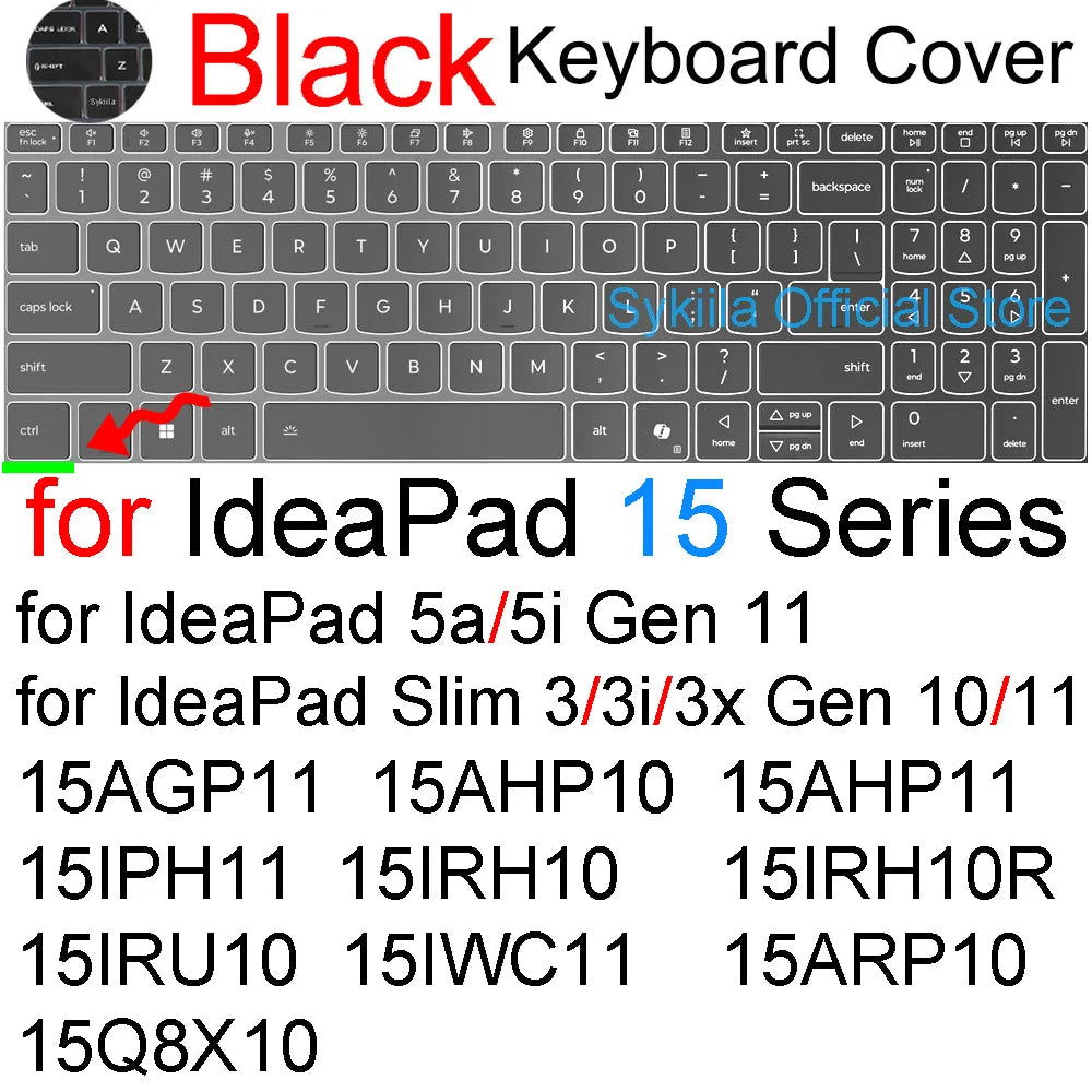Keyboard Cover for Lenovo IdeaPad 15 3 Slim 3i 3x 5 5a 5i 1 1i 15AGP11 15AHP11 15IPH11 15IWC11 Silicone Protector Skin Case 11