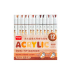 168/120/72/60/48/36/24/12pcs Dual Tips Artist Markers Set Acrylic Marker Set Ideal For School, Office Decor, And Artistic Gifts