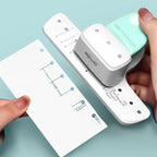 KW-TRIO Multi-Colored Loose-Leaf Hole Punch with 4mm Small Aperture Multi-Hole Punch with Ruler Design Portable Hole Punching