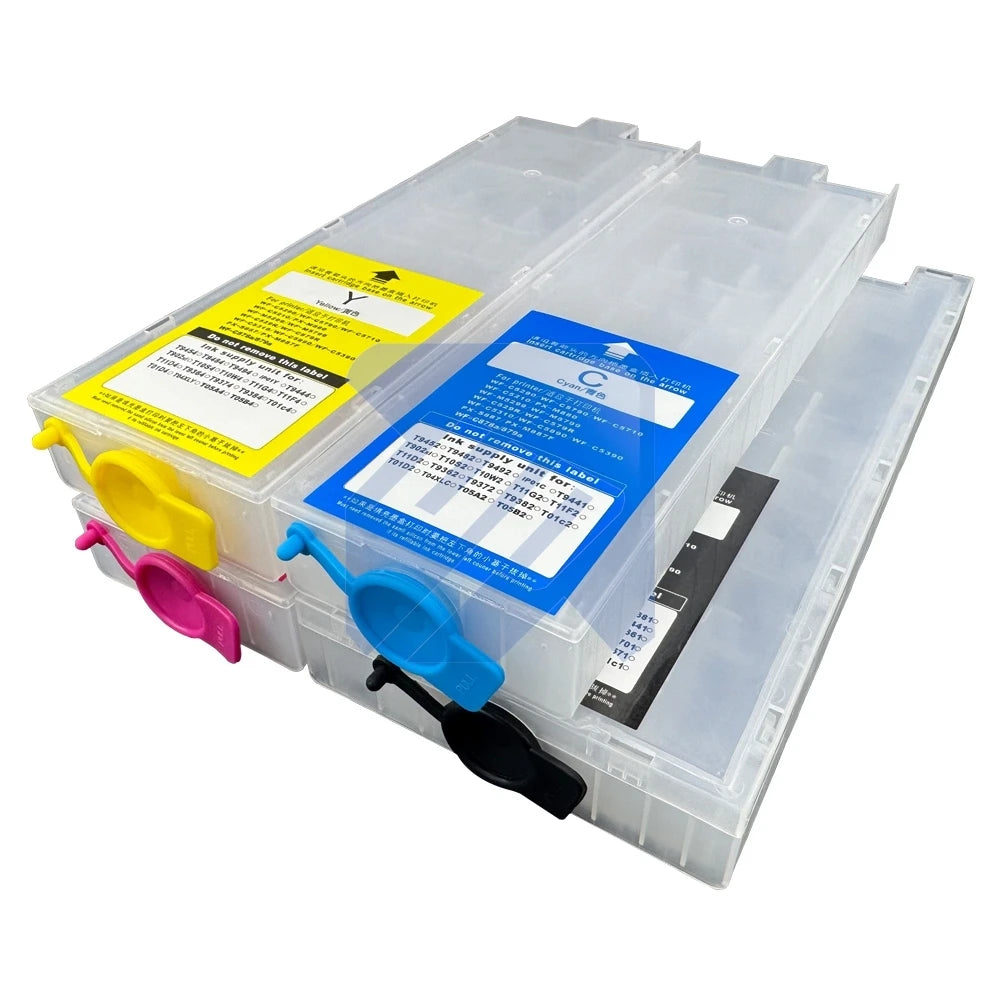 No chip Black 600ML Empty Refillable Ink Cartridge For EPSON WorkForce Pro WF-C5890 WF-C5390 WF-C5810 WF-C5310 EP-C800 C579R
