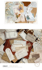 Journamm 100pcs/pack Creative Memo Pads Set DIY Scrapbooking School Supplies Collage Stationery Junk Journal Vintage Notes Paper