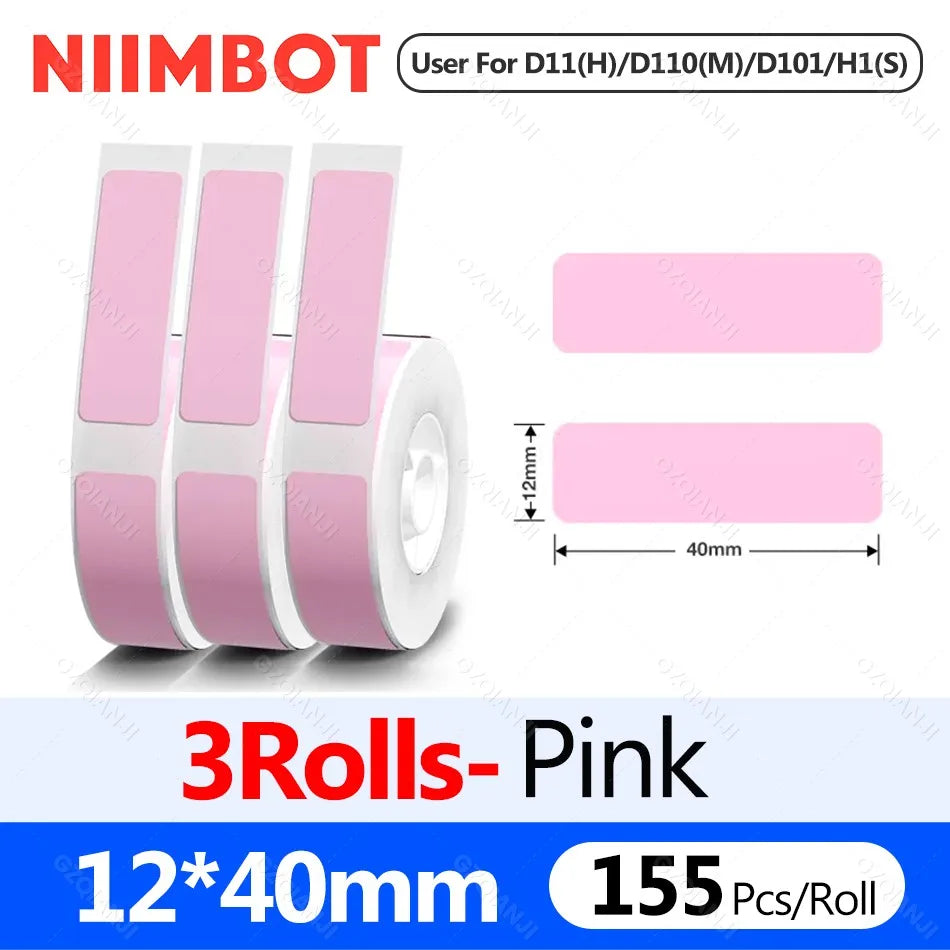 Niimbot D110 Label Printer Bluetooth Mini Adhesive Portable Smart Label Maker UV Without Ink For Office School Labeling Machine