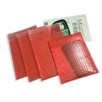 100Pack Self-adhesive Envelope Red Bubble Packing Bags PE Anti-static Shockproof Packaging Bag Double Film Bubble Bag