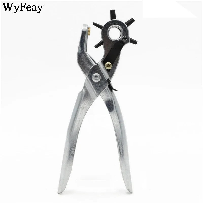 Leather Craft Tools Belt Hole Punch Plier Eyelet Puncher Revolve Sewing Machine Setter Tool Watchband Strap Household Paper DIY