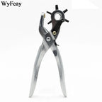 Leather Craft Tools Belt Hole Punch Plier Eyelet Puncher Revolve Sewing Machine Setter Tool Watchband Strap Household Paper DIY