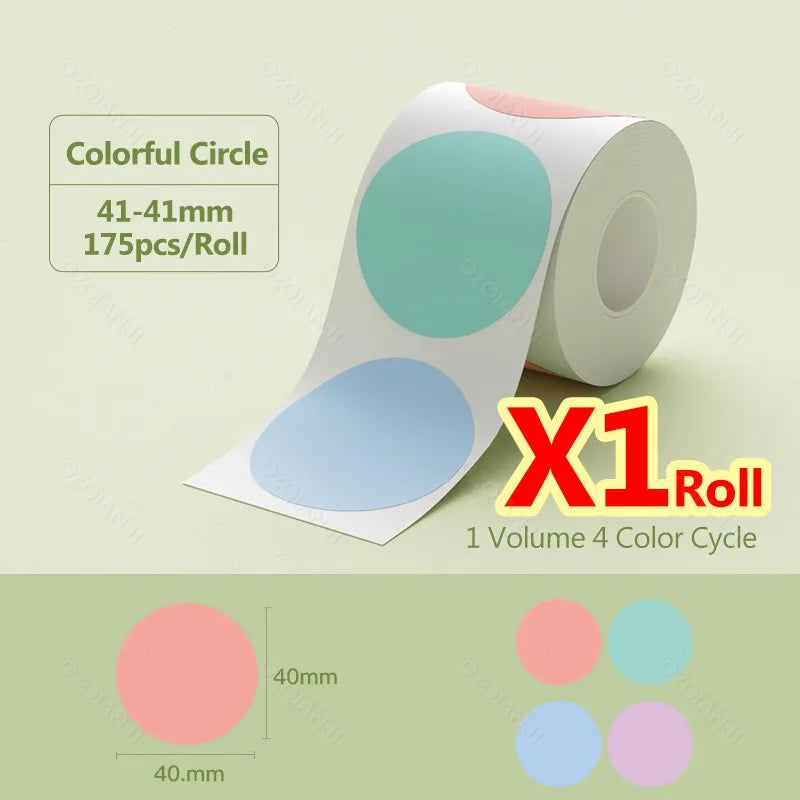 NiiMBOT B21 B1 Round Sticker Labels Sticker Self-adhesive Waterproof Thermal Label Paper For Niimbot Mini Portable Label Maker