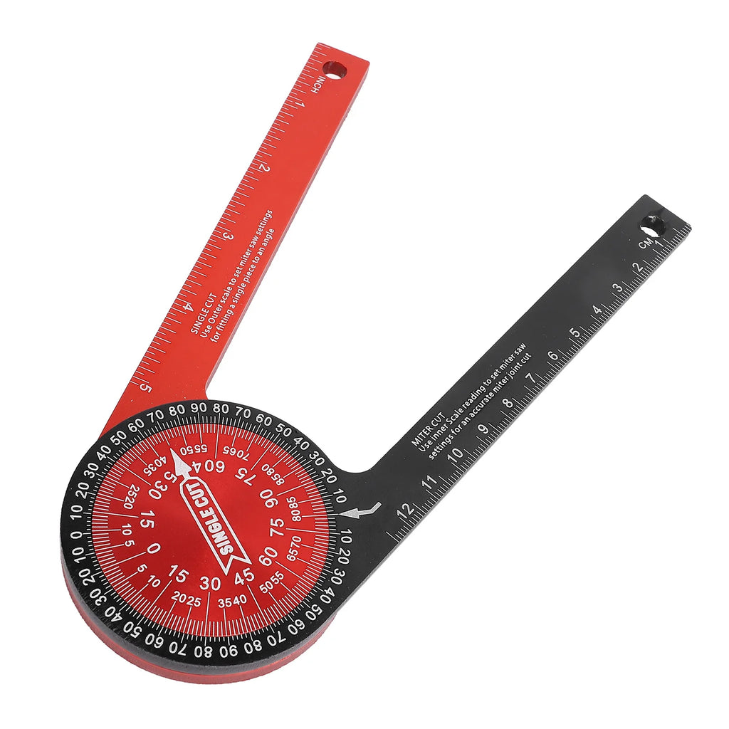 Miter Saw Protractor 360 Degree Aluminum Alloy Cutting Positioner Miter Saw Angle Ruler Gauge Finder Angle Ruler Saw Protractor