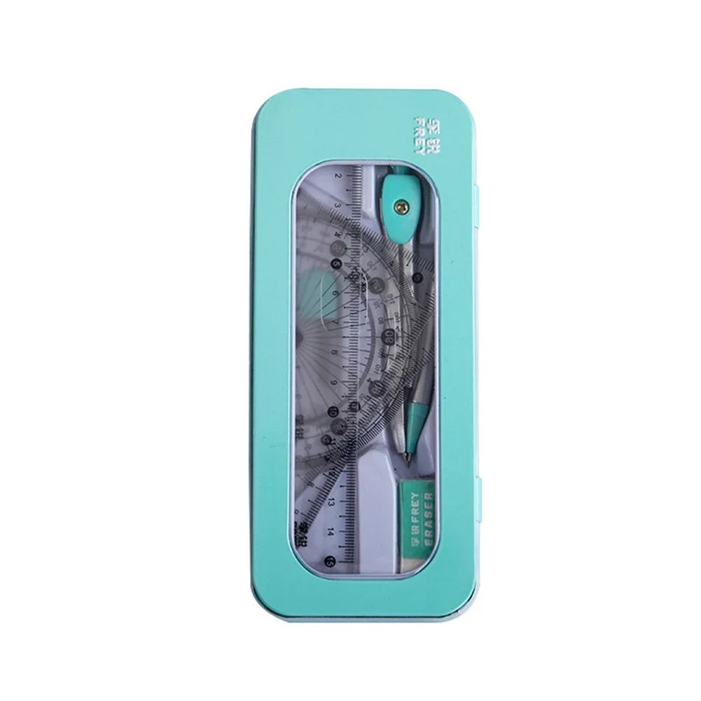 Compass Set Ruler Measurement Set Learning Professional Multifunctional Drawing Tool Set Ruler and Ruler Eight-pcs Set