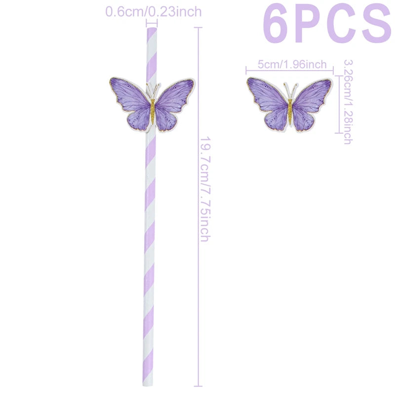 Butterfly Birthday Party Decoration  Butterfly Party Disposable Tableware Paper Cup Plate Birthday  Party