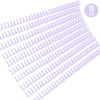 10pcs Plastic 30-Hole Loose Leaf Binders Ring Binding Spines Combs 85 Sheets Capacity for DIY Paper Notebook Album