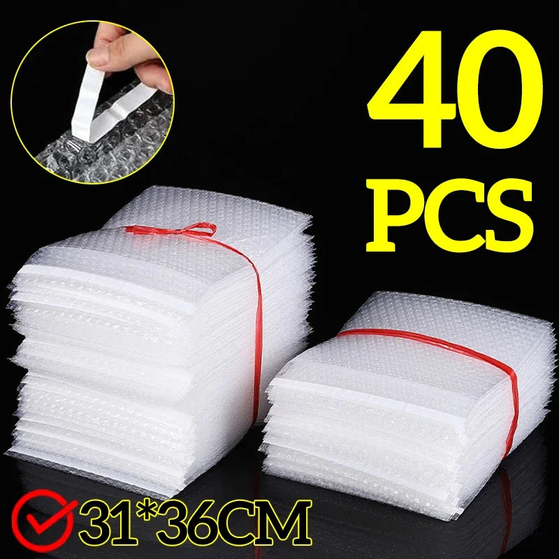 Self-sealing Plastic Shockproof Shipping Bag Self-adhesive Transparent Bubble Mailers  Bubble Foam Packing Bags Cushioning Bag