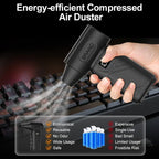 9000KRPH Mini Turbo Air Blower Ergonomic Grip Compact Cordless Compressed Air Duster Handheld Jet Fan for Keyboard Home Dust