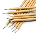 5 Pcs Bamboo Calligraphy Brush Pens Soft Weasel Mix Hair Small Regular Script Writing Brush Classical Jiju Xiaokai Chinese Pen