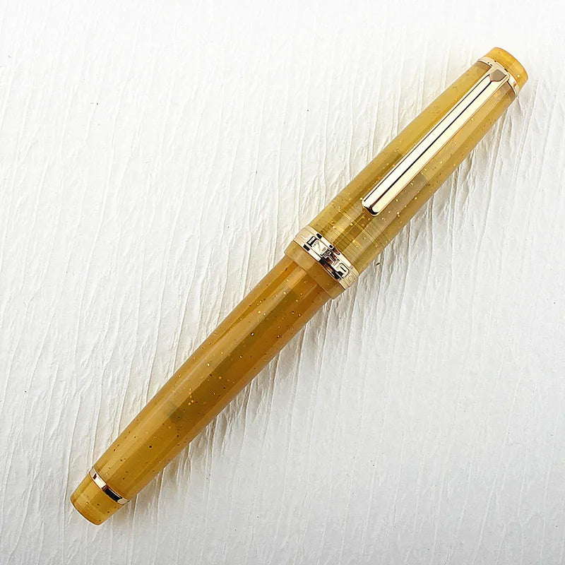 Jinhao 82 Fountain Pen Acrylic EF/F/M/Bent Nib Golden Trim with Converter Writing Pen