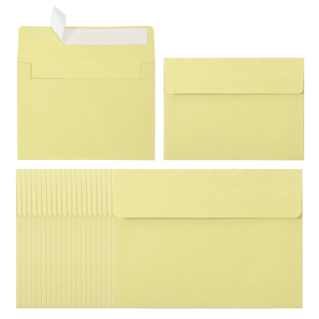 24Pcs A2 Envelopes Self Seal 110gsm Paper Invitation Envelopes for Postcard Wedding Greeting Cards Photos Announcement Mailing
