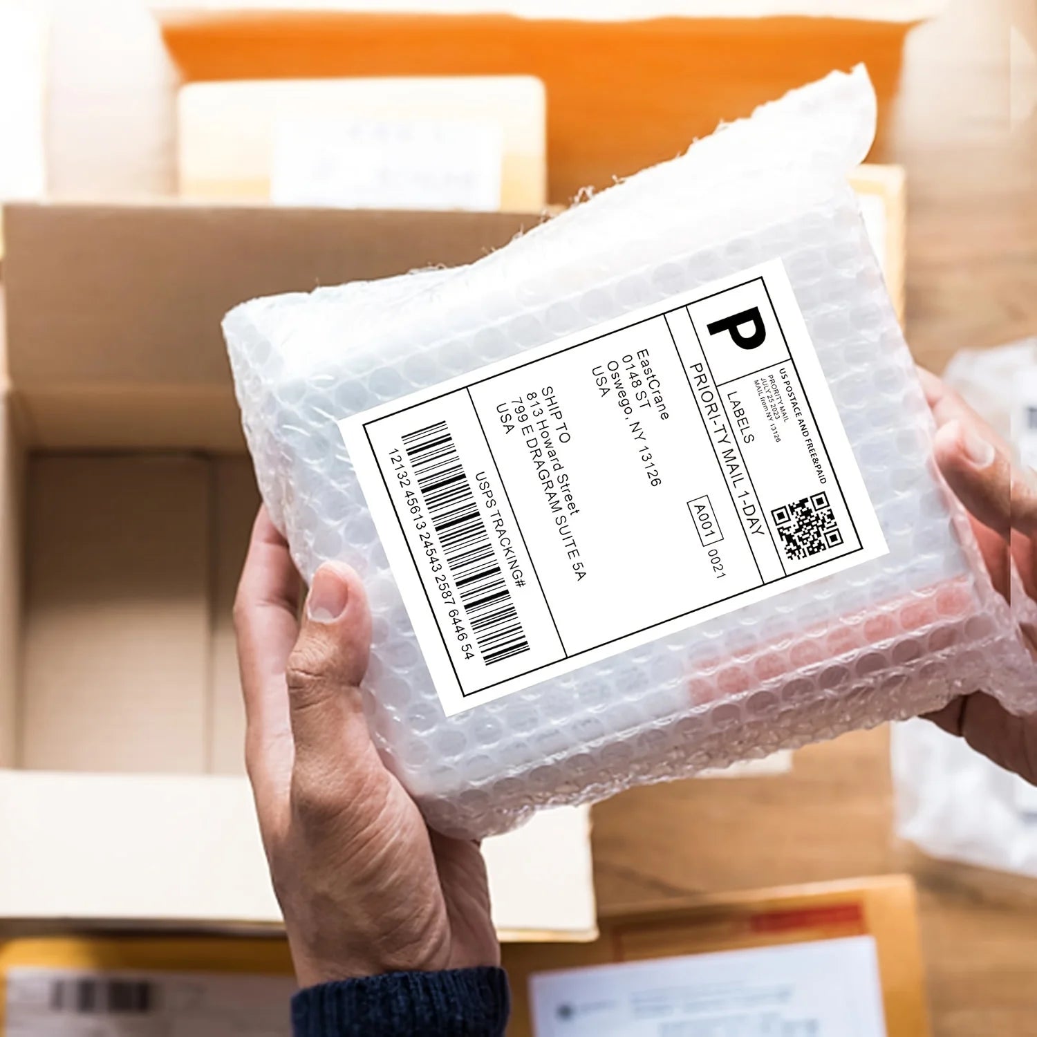 500/350 Sheets 4"x6" 4''x4'' Thermal Label Paper 100x150mm Adhesive Stickers For Thermal Shipping Labels Express Barcode Label