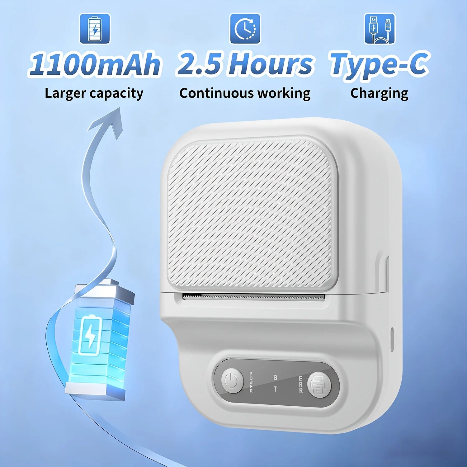 Mini Portable Thermal Printer 12-57mm Self-adhesive Label Printer Inkless Bluetooth Sticker Printing Machine like B21 Printer