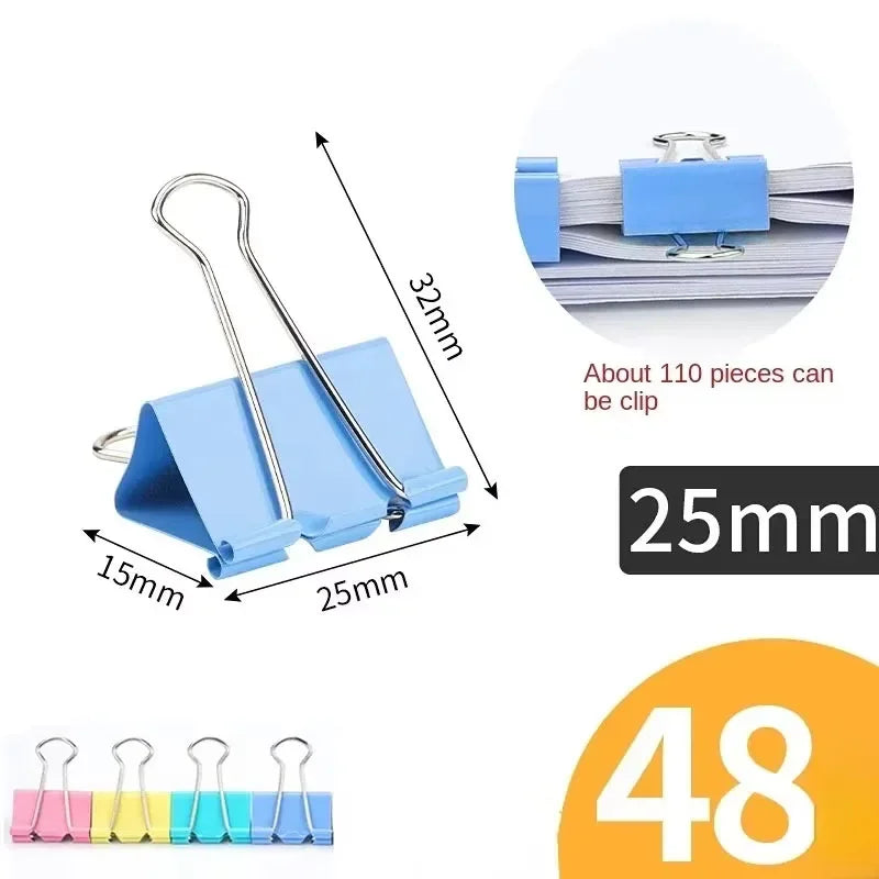 Multicolor Metal Paper Clips Bulk Pack - 15/19/25/32/41mm Assorted Sizes for Office School Books Stationery Organizing Supplies