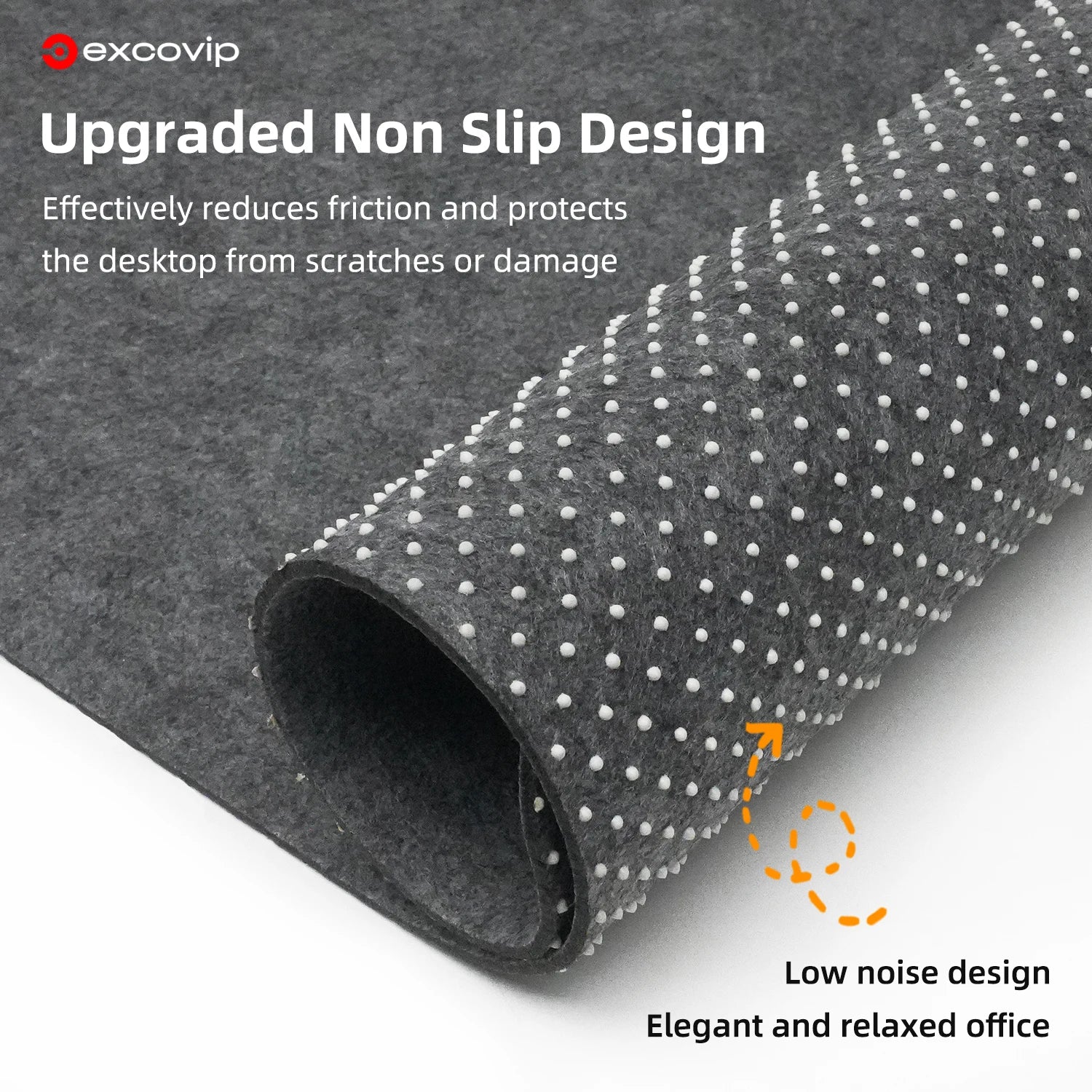EXCO Felt Desk Mat Large Mouse Keyboard Pad Computer Desktop Protector Non-Slip Base for Office Home Durable Washable