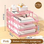 Metal desktop file rack, bookcase, office file storage box, multi-layer iron file frame, data storage, folder shelving