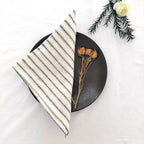 Set of 4 Cloth Napkins 100% Pure Linen 16x16Inch Hemmed Dinner Napkins Easy Care Machine Washable for Christmas Wedding Party