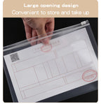 10PCS A4A5A6 Exam Mesh Zipper Bag Student Office Simple Large Capacity Transparent Document Bags