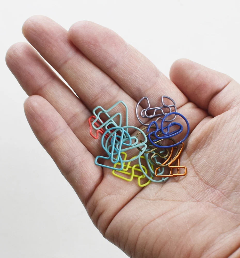 10pcs/Set Metal Digital Shape Paper Clips Kawaii Cute Bookmark Clip Stationery Office School Supplies