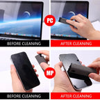 1/2/3pc 2 In 1 Screen Cleaner Spray Portable Tablet Mobile Phone Touch Screen Microfiber Cloth Dust Removal Cleaning Tool