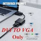 Full HD 1080P DVI to VGA Adapter DVI-D Male to VGA Female Adapter 24+1 25Pin to 15Pin Cable Converter for TV PC Computer Monitor