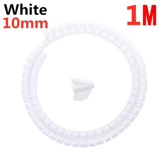 Cable Tube Sleeve Flexible Cord Bundler Wire Wrap Cable Management System Desk Wire Organizer for Office Home TV PC Computer