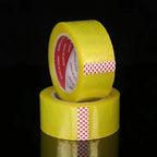 (2Pcs)48mm * 110M Transparent Yellow, Transparent White Tape for Express Packaging of Large Rolls and Thick Box Sealing